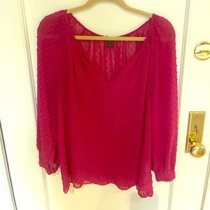 Pink J Crew long sleeve top
